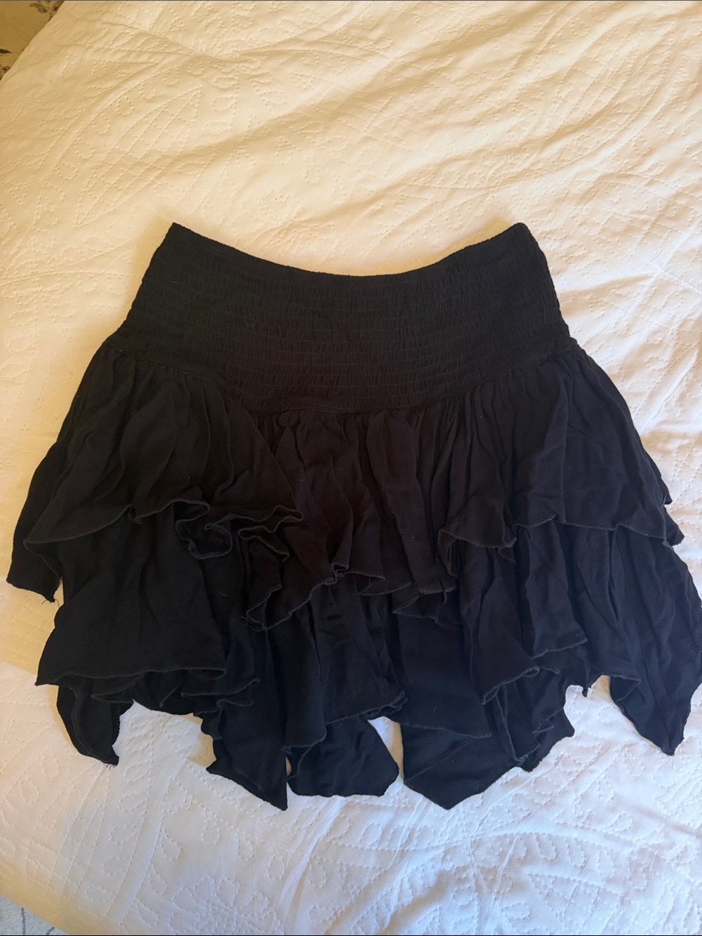 SHEIN Black Ruffled Tiered Skirt - Women